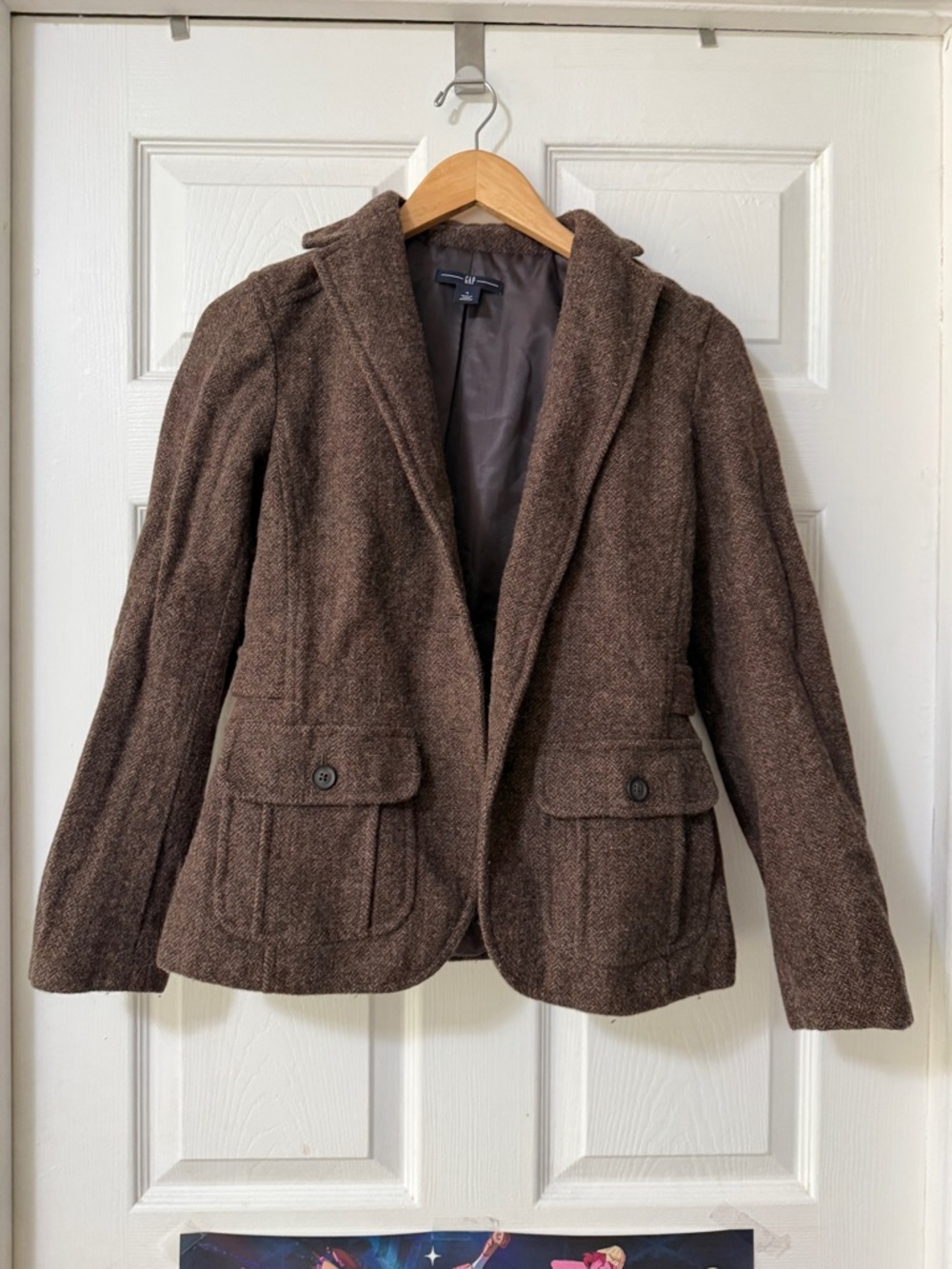 GAP Brown Tweed Suit Jacket Blazer
